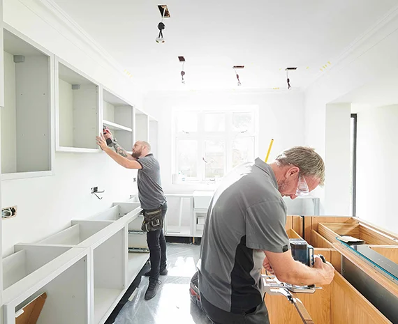 Kitchen remodeling and countertop installation services offer elegant designs and high-quality, durable materials.